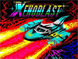 Title screen of Xenoblast on the Sinclair ZX Spectrum.