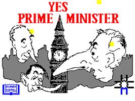 Title screen of Yes, Prime Minister on the Sinclair ZX Spectrum.