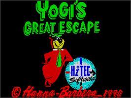Title screen of Yogi's Great Escape on the Sinclair ZX Spectrum.