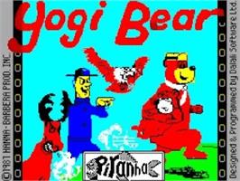 Title screen of Yogi Bear on the Sinclair ZX Spectrum.
