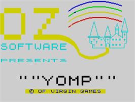 Title screen of Yomp on the Sinclair ZX Spectrum.