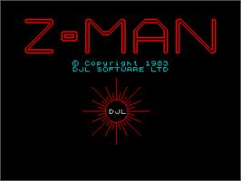 Title screen of Z-man on the Sinclair ZX Spectrum.