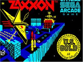 Title screen of Zaxxon on the Sinclair ZX Spectrum.