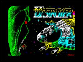 Title screen of Zx Destroyer on the Sinclair ZX Spectrum.