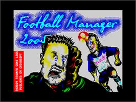 Title screen of Zx Football Manager 2005 on the Sinclair ZX Spectrum.