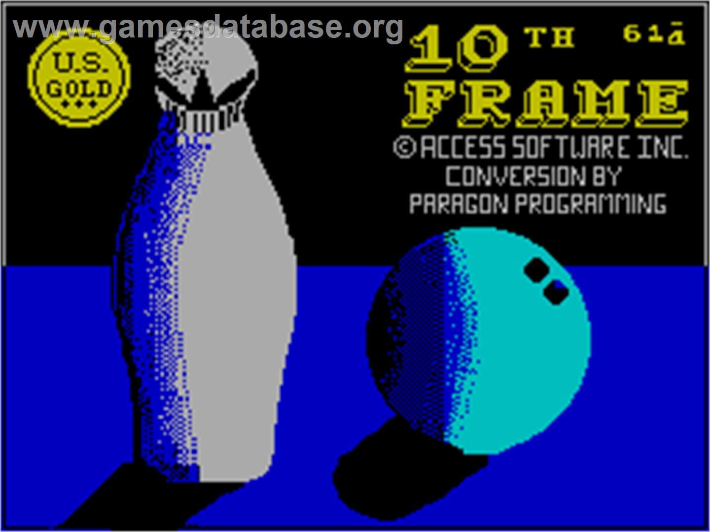 10th Frame - Sinclair ZX Spectrum - Artwork - Title Screen