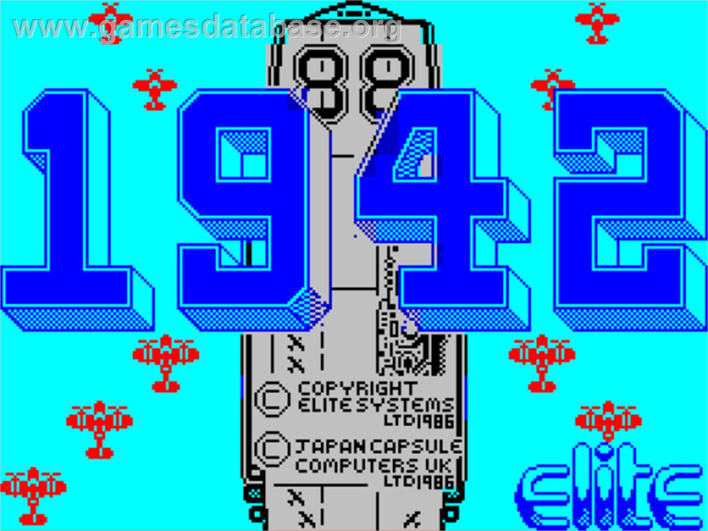 1942 - Sinclair ZX Spectrum - Artwork - Title Screen