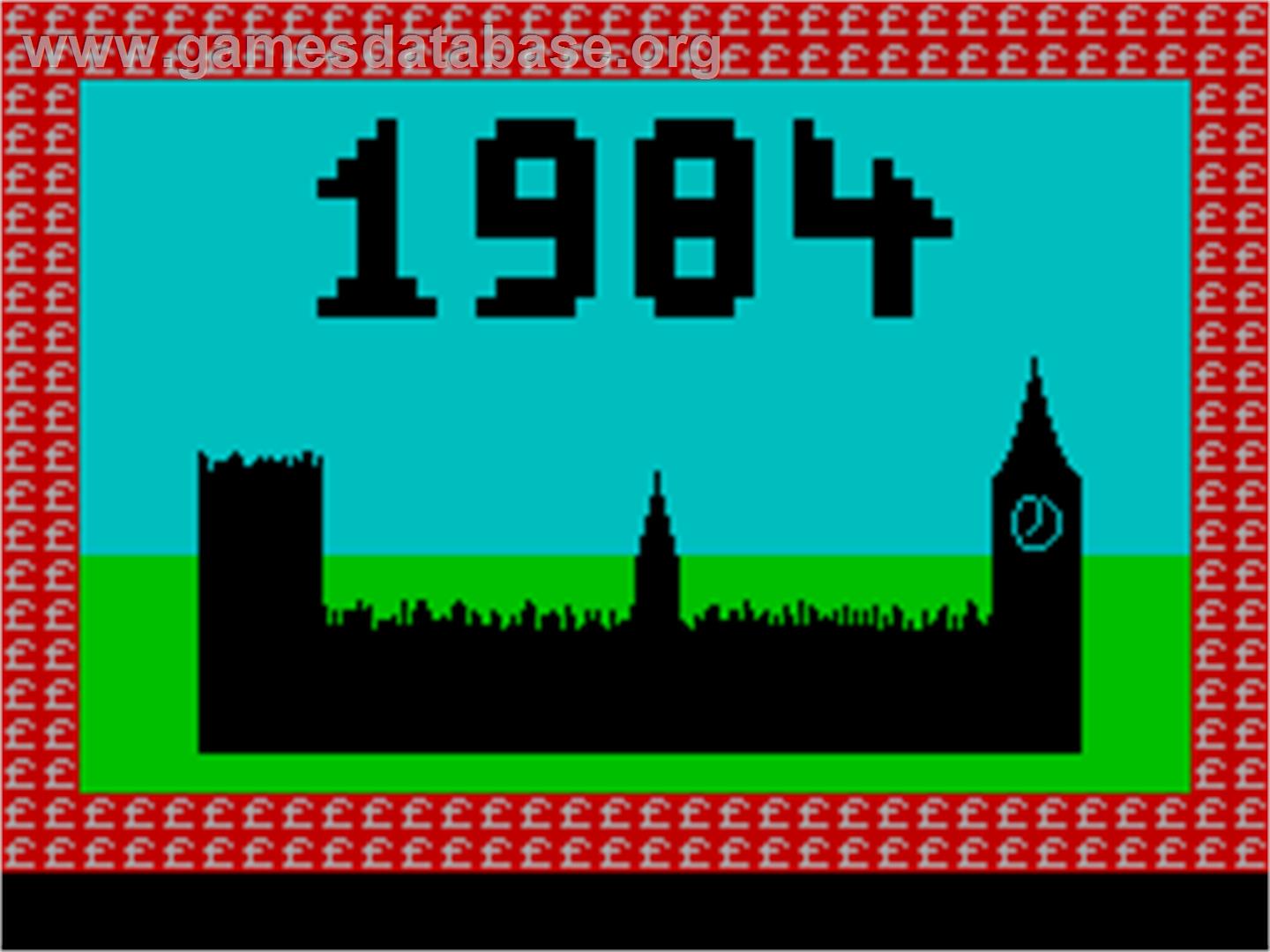 1984: The Game of Government Management - Sinclair ZX Spectrum - Artwork - Title Screen