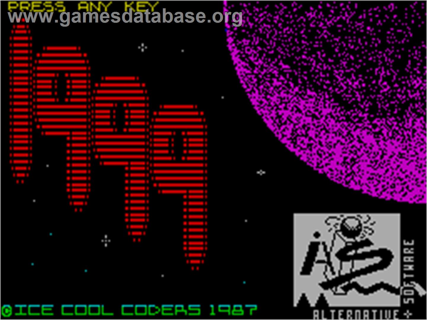 1999 - Sinclair ZX Spectrum - Artwork - Title Screen