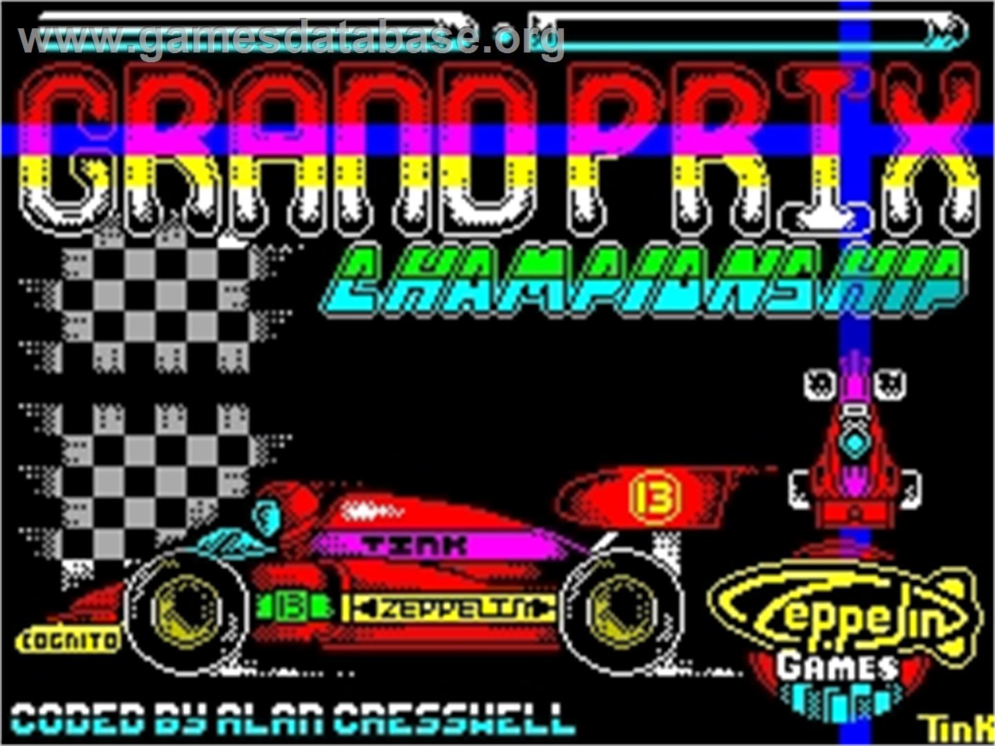 3D Grand Prix Championship - Sinclair ZX Spectrum - Artwork - Title Screen