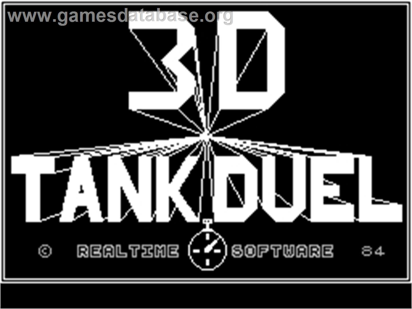 3D Tank Duel - Sinclair ZX Spectrum - Artwork - Title Screen