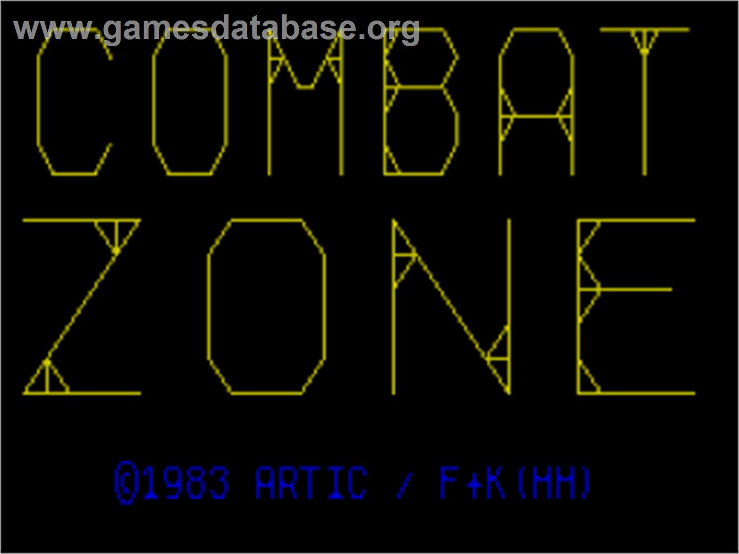 3d Combat Zone - Sinclair ZX Spectrum - Artwork - Title Screen