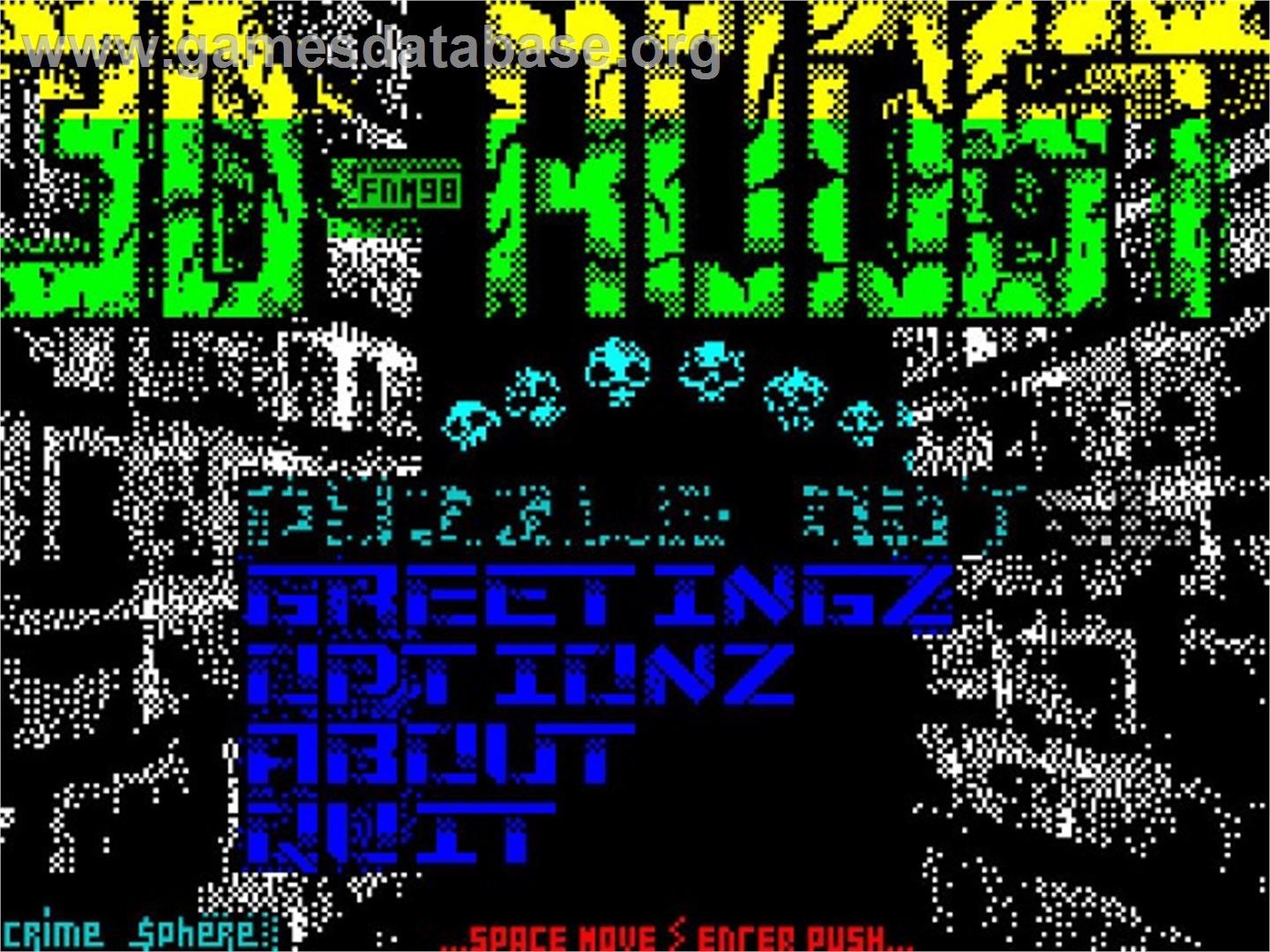 3d Roost - Sinclair ZX Spectrum - Artwork - Title Screen