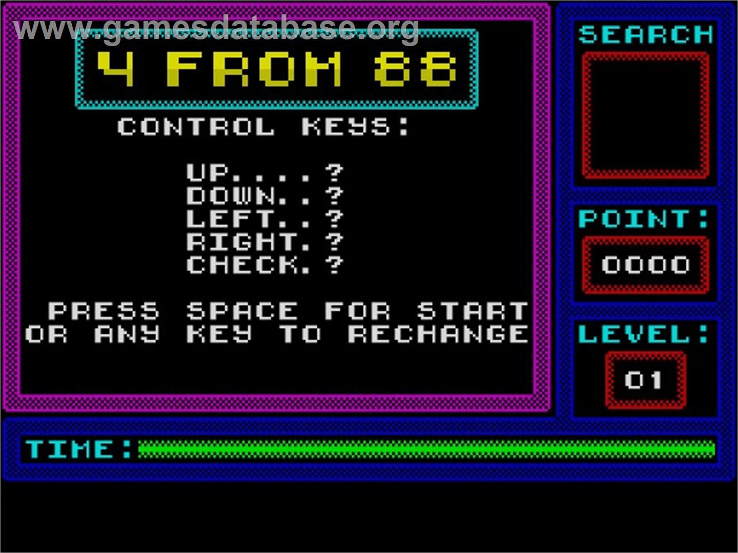 4 From 88 - Sinclair ZX Spectrum - Artwork - Title Screen