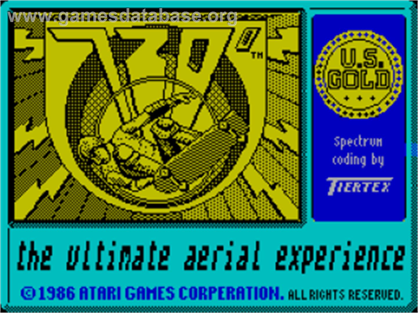 720 Degrees - Sinclair ZX Spectrum - Artwork - Title Screen