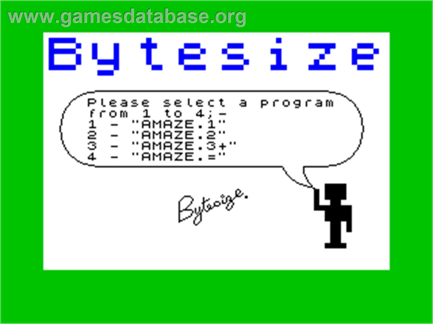 A-maze - Sinclair ZX Spectrum - Artwork - Title Screen