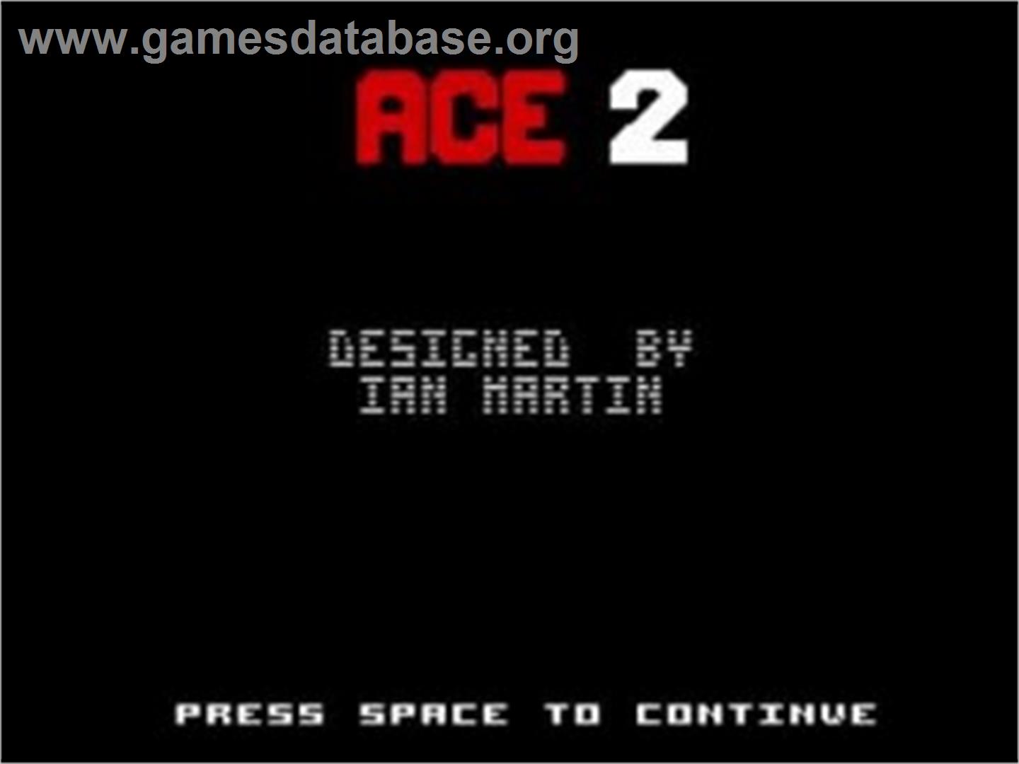 ACE 2 - Sinclair ZX Spectrum - Artwork - Title Screen