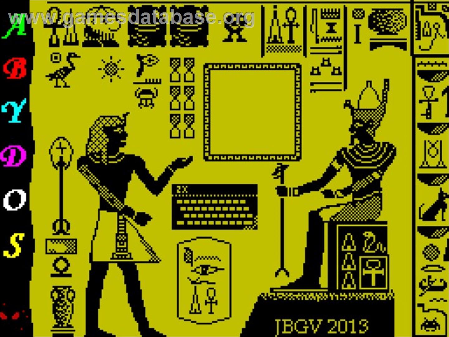 Abydos - Sinclair ZX Spectrum - Artwork - Title Screen