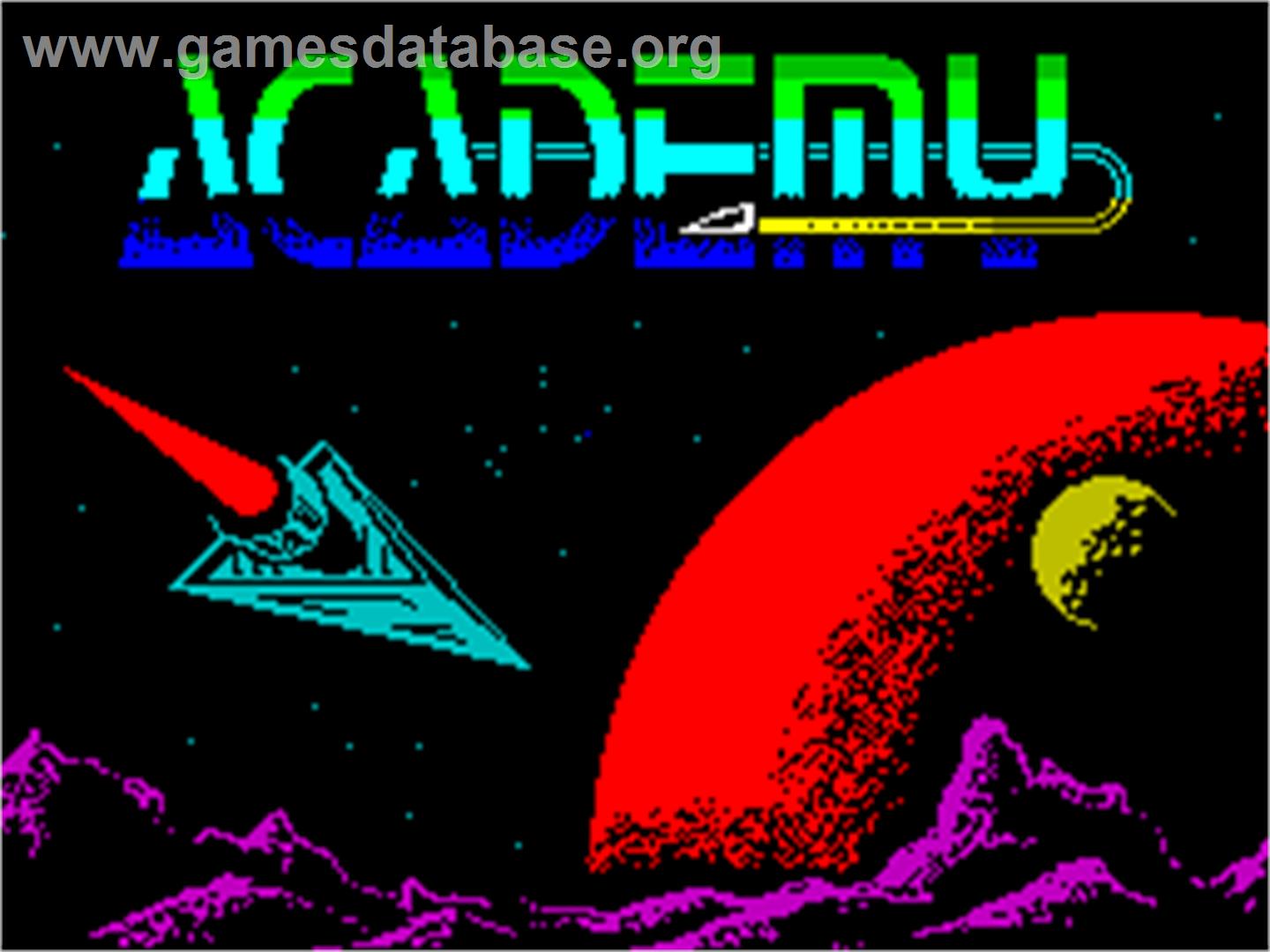 Academy: Tau Ceti II - Sinclair ZX Spectrum - Artwork - Title Screen