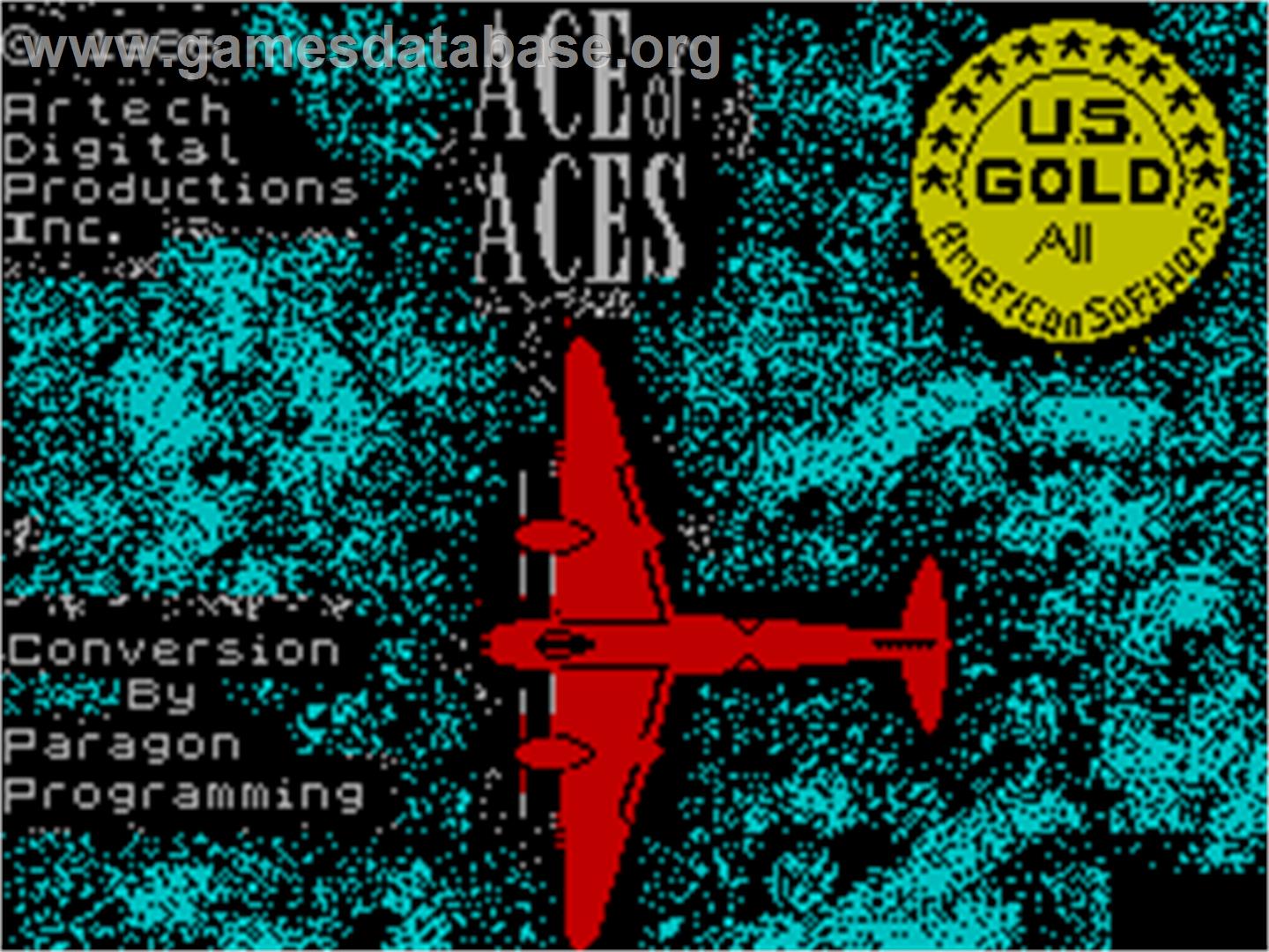 Ace of Aces - Sinclair ZX Spectrum - Artwork - Title Screen
