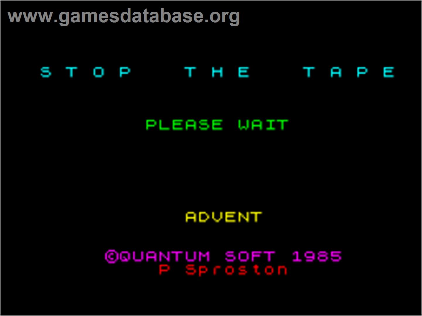 Advent - Sinclair ZX Spectrum - Artwork - Title Screen