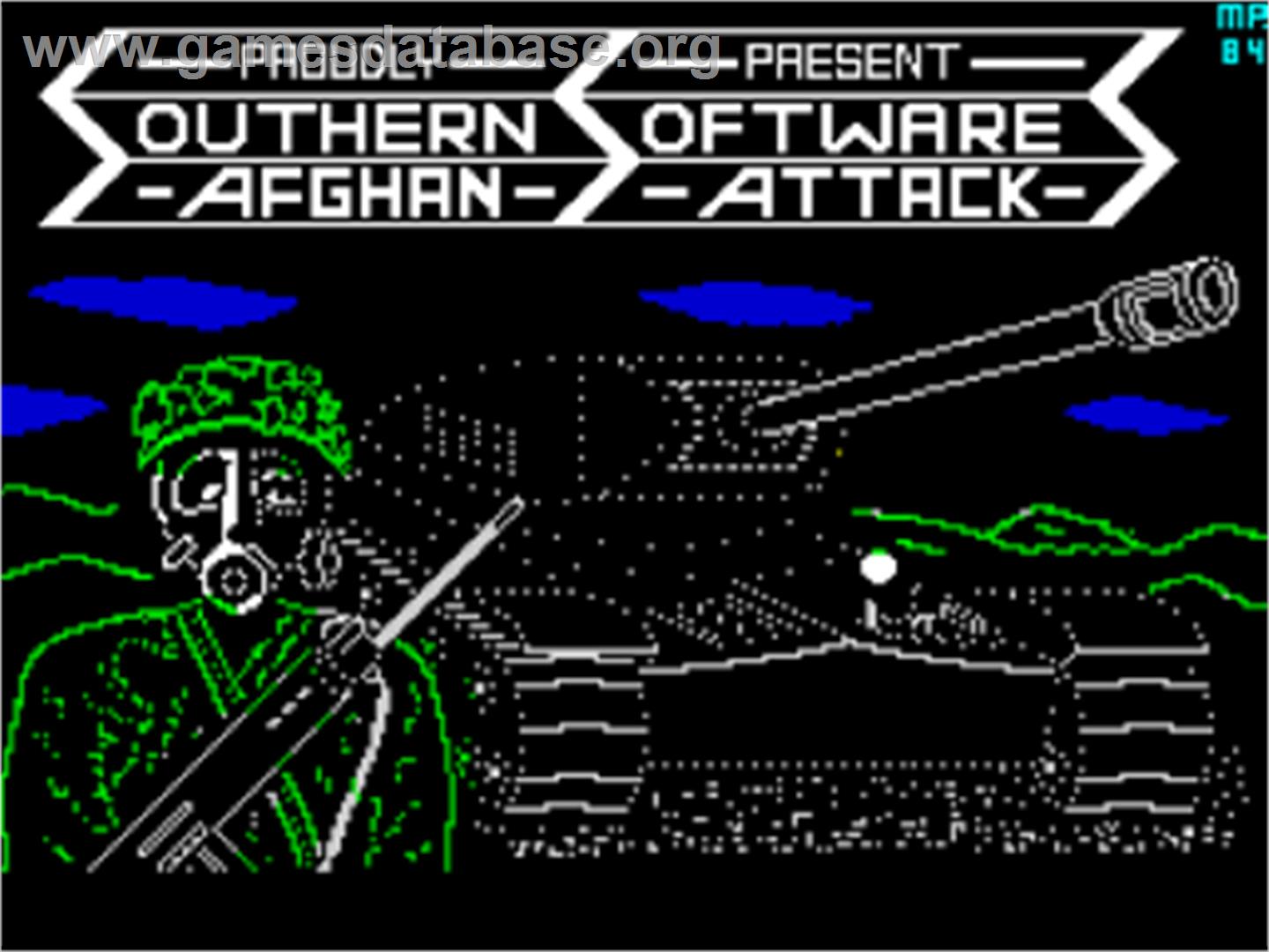 Afghan Attack - Sinclair ZX Spectrum - Artwork - Title Screen
