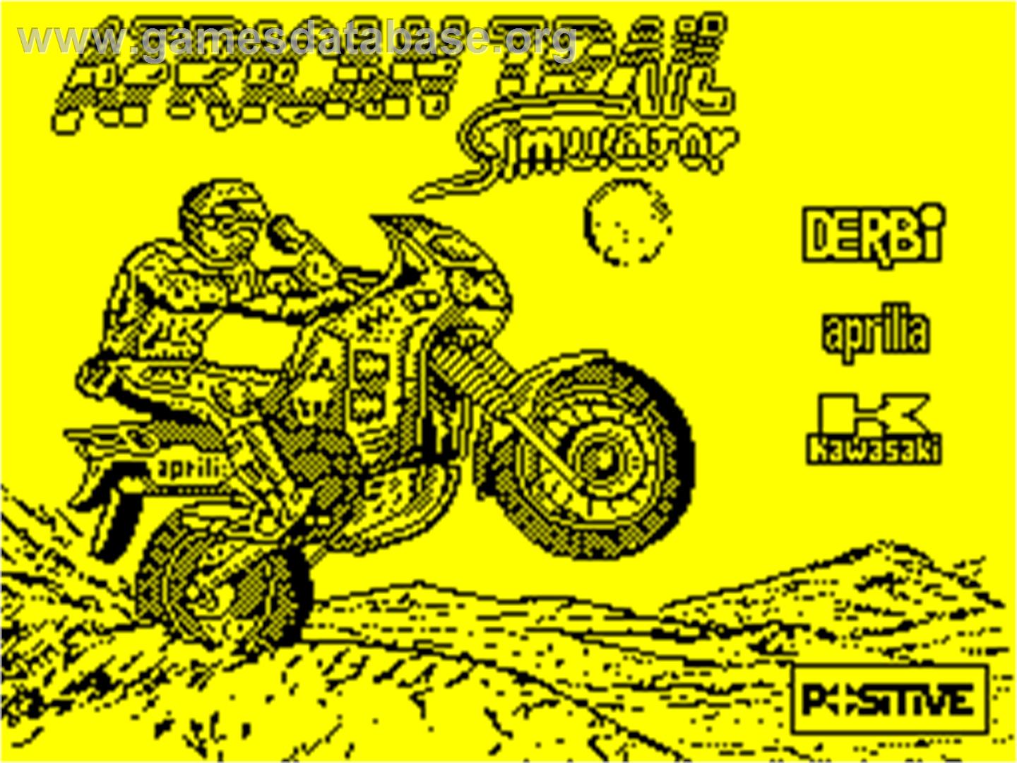 African Trail Simulator - Sinclair ZX Spectrum - Artwork - Title Screen