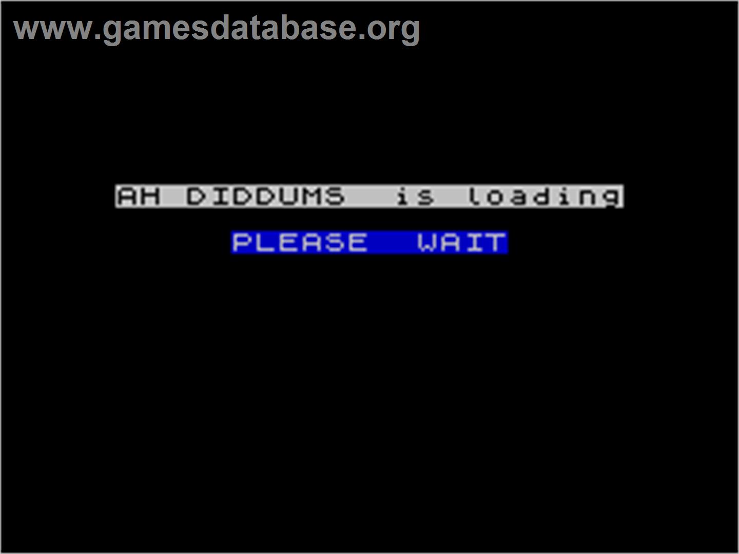 Ah Diddums - Sinclair ZX Spectrum - Artwork - Title Screen