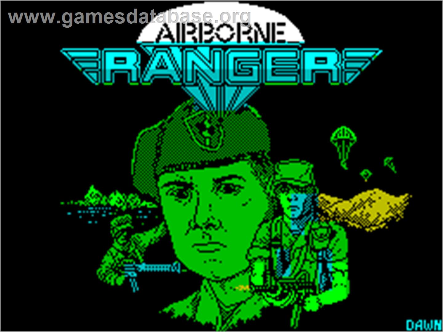 Airborne Ranger - Sinclair ZX Spectrum - Artwork - Title Screen