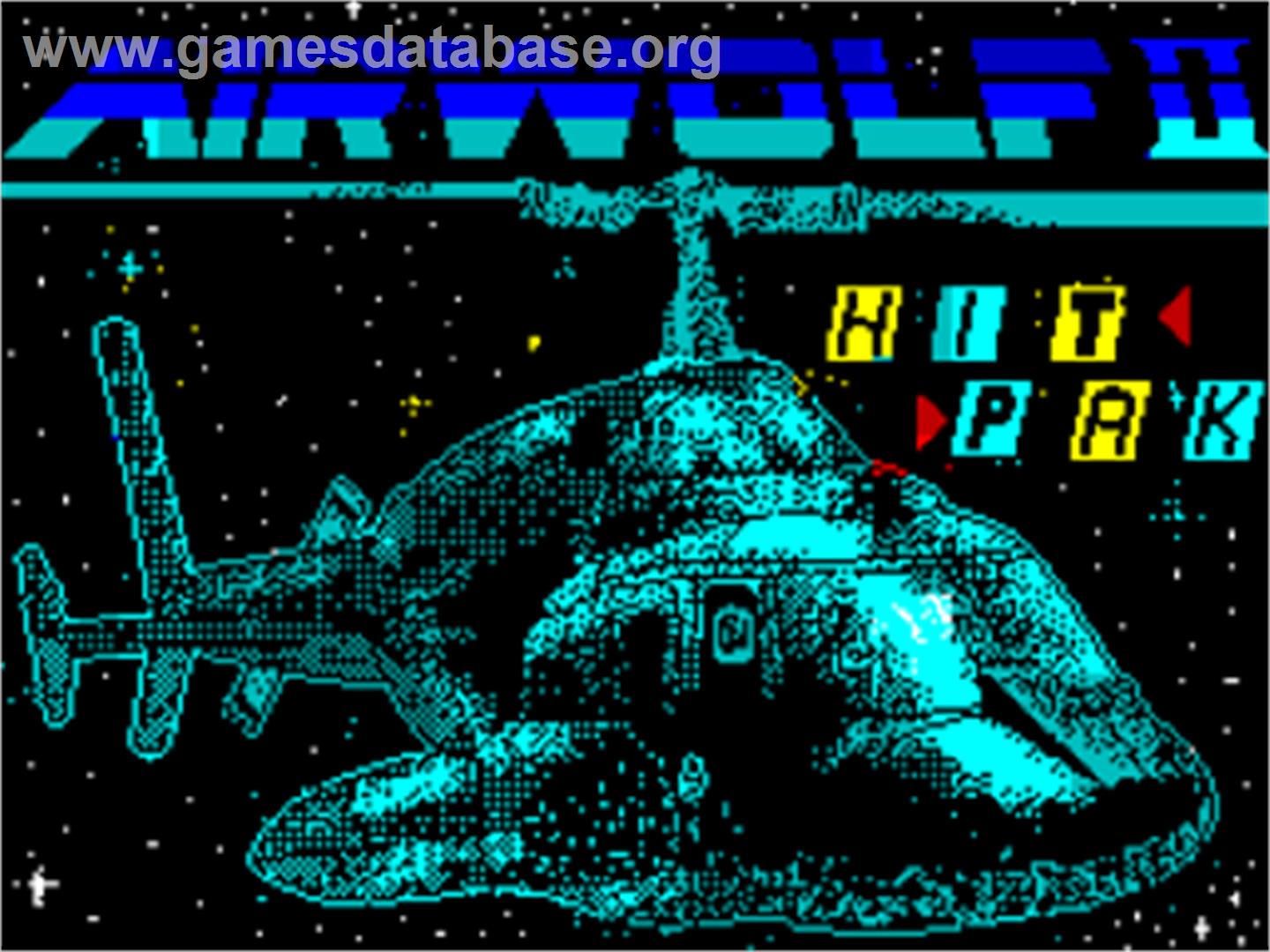 Airwolf 2 - Sinclair ZX Spectrum - Artwork - Title Screen