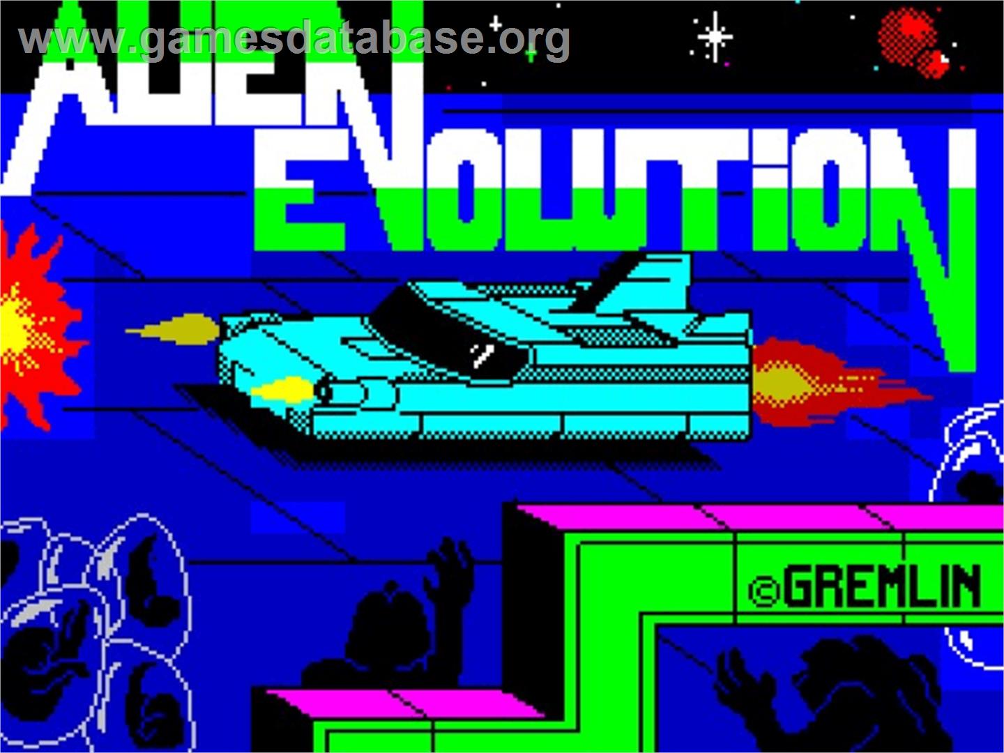 Alien Evolution - Sinclair ZX Spectrum - Artwork - Title Screen