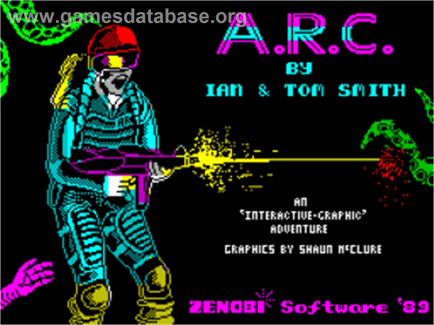 Alien Research Centre - Sinclair ZX Spectrum - Artwork - Title Screen