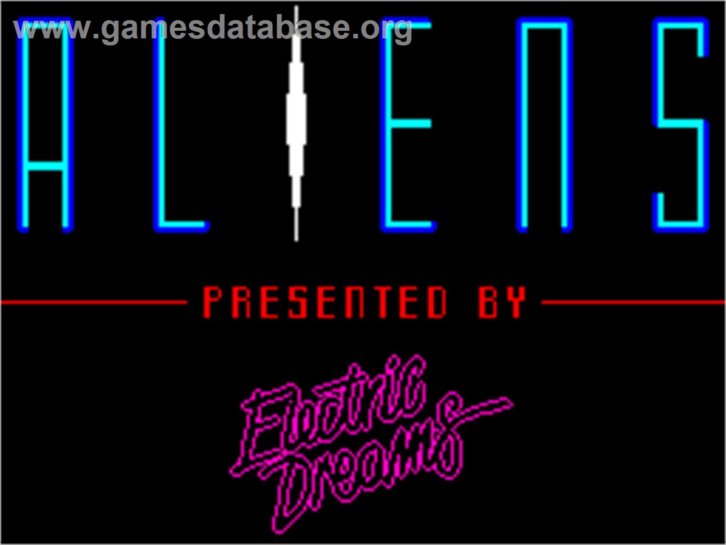 Aliens: The Computer Game - Sinclair ZX Spectrum - Artwork - Title Screen