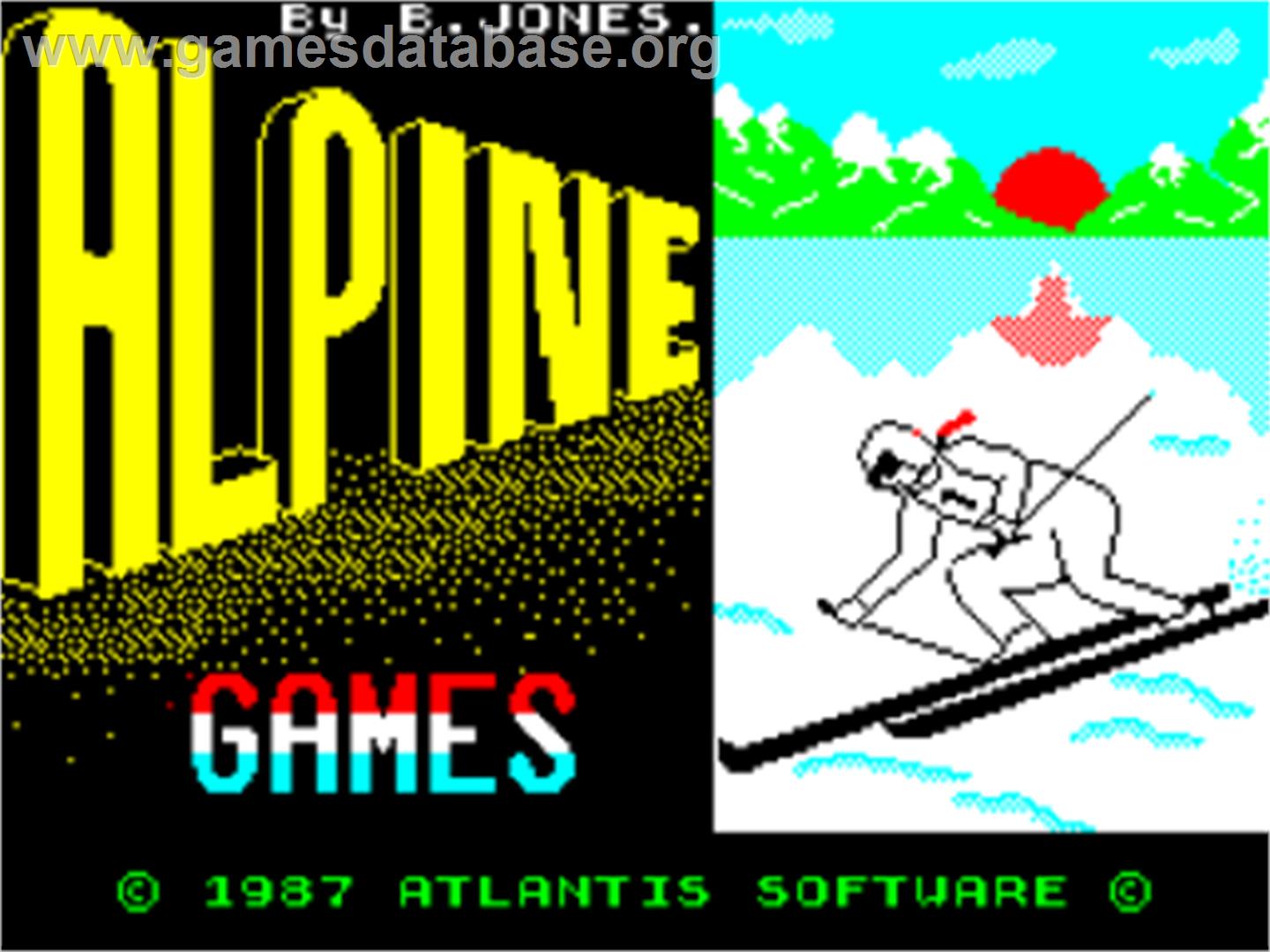 Alpine Games - Sinclair ZX Spectrum - Artwork - Title Screen