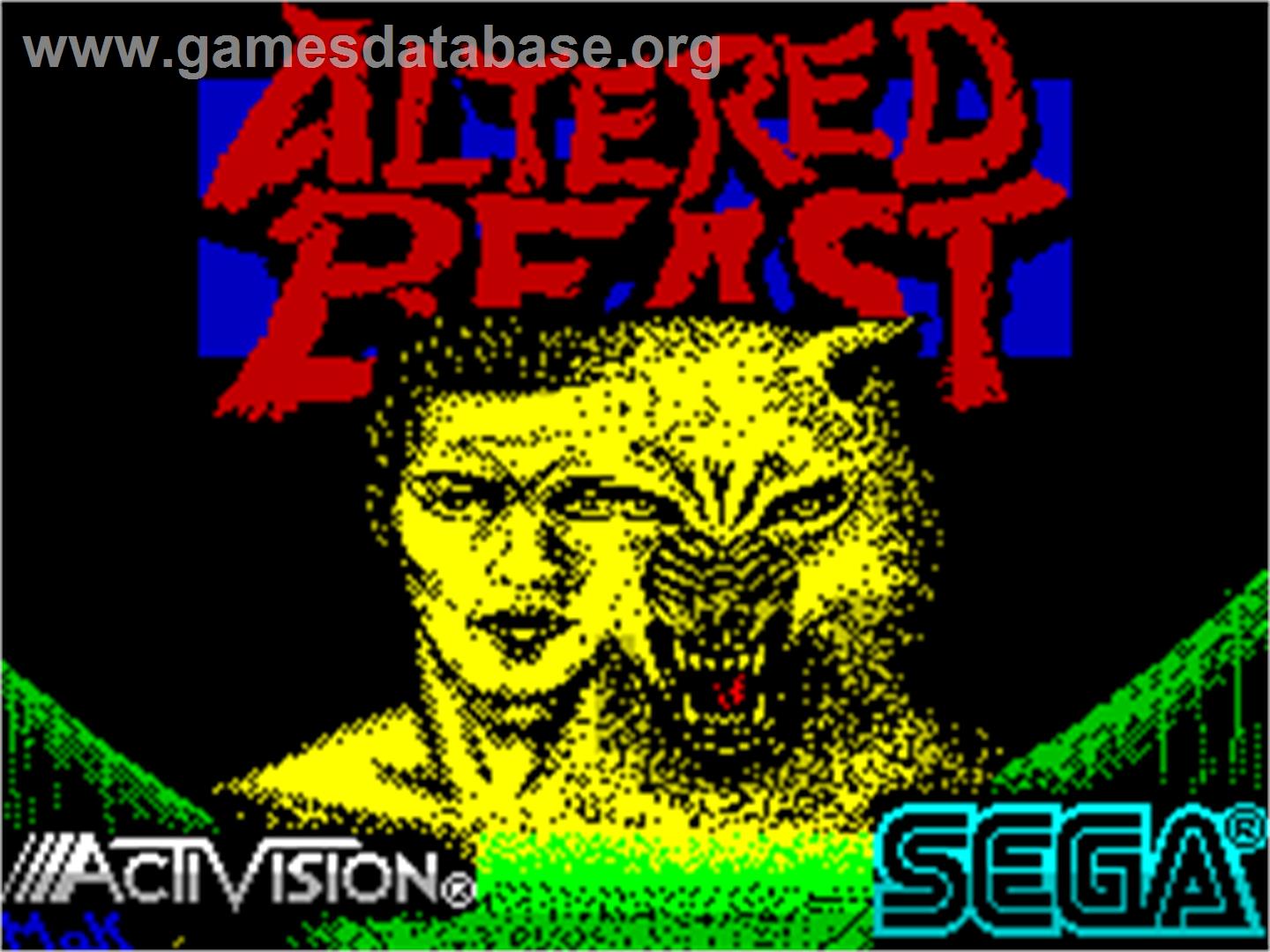 Altered Beast - Sinclair ZX Spectrum - Artwork - Title Screen
