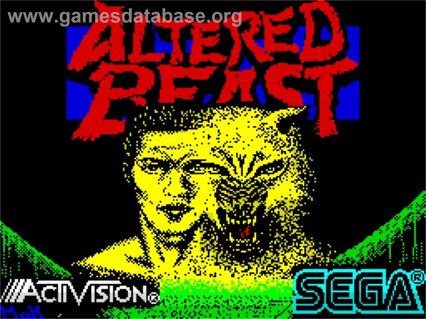 Altered Beast - Sinclair ZX Spectrum - Artwork - Title Screen