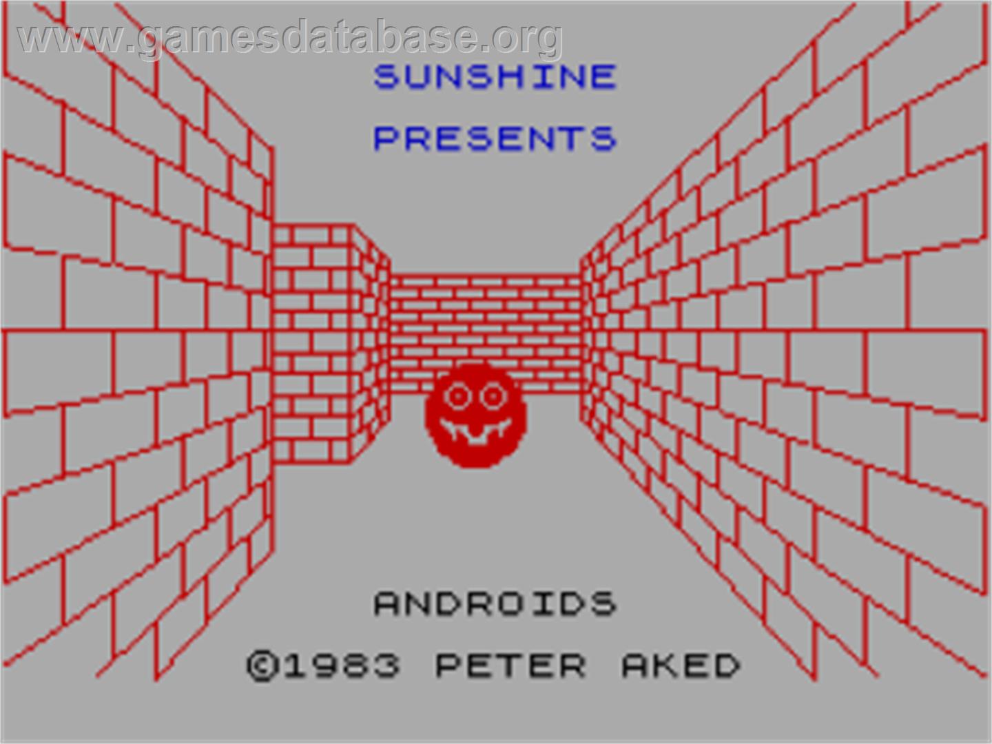 Androids - Sinclair ZX Spectrum - Artwork - Title Screen