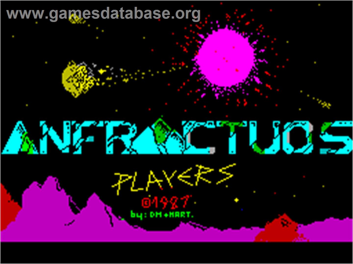Anfractuos - Sinclair ZX Spectrum - Artwork - Title Screen