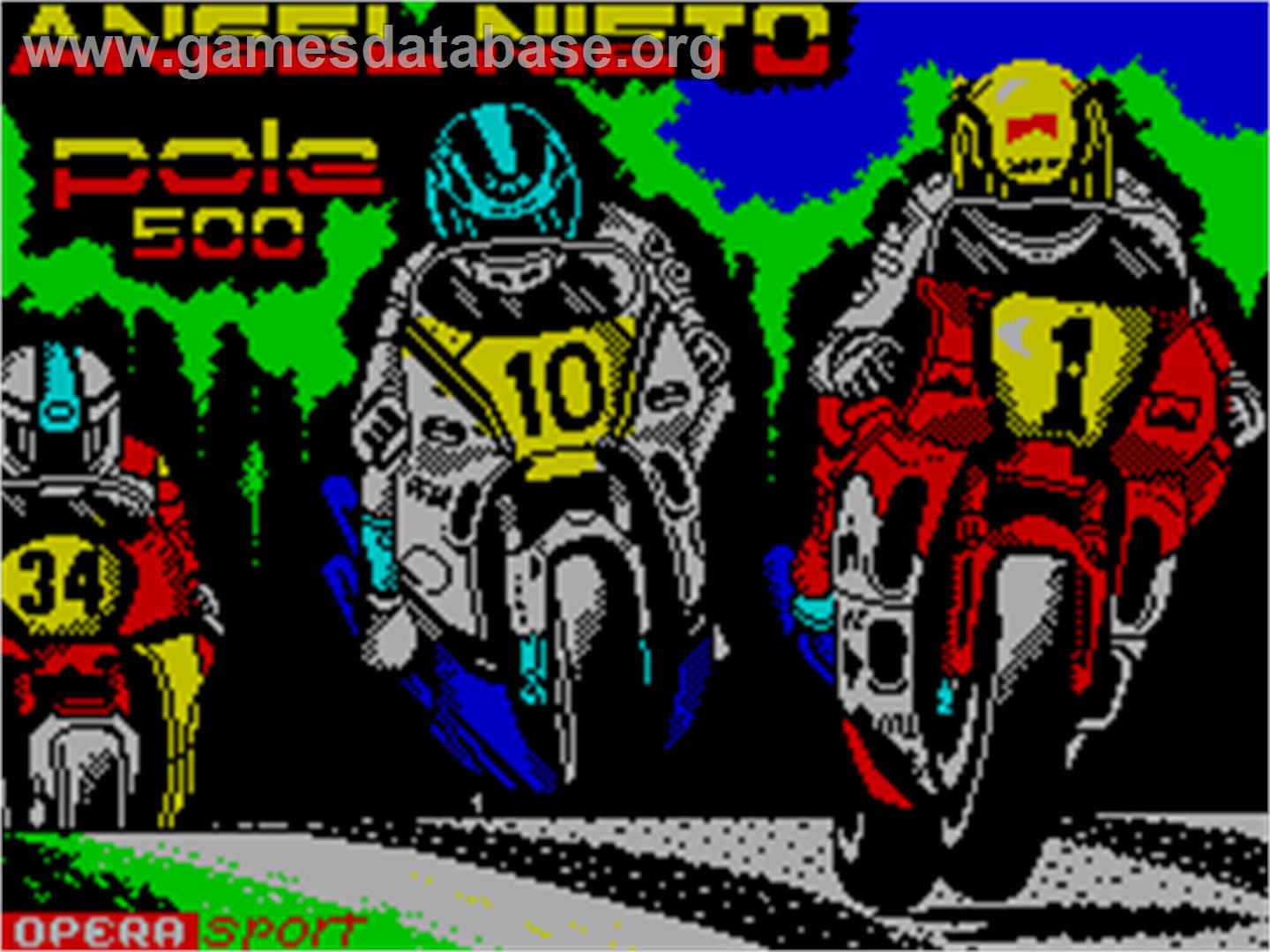Angel Nieto Pole 500 - Sinclair ZX Spectrum - Artwork - Title Screen