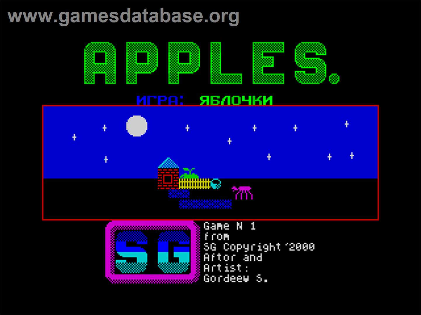 Apples - Sinclair ZX Spectrum - Artwork - Title Screen