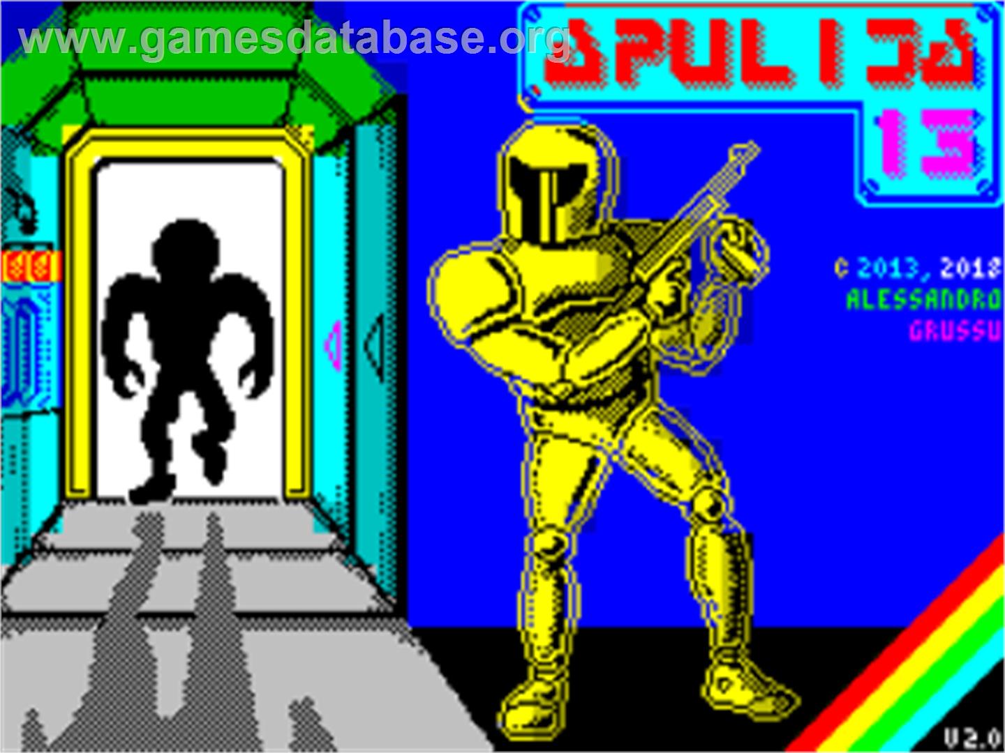 Apulija-13 - Sinclair ZX Spectrum - Artwork - Title Screen