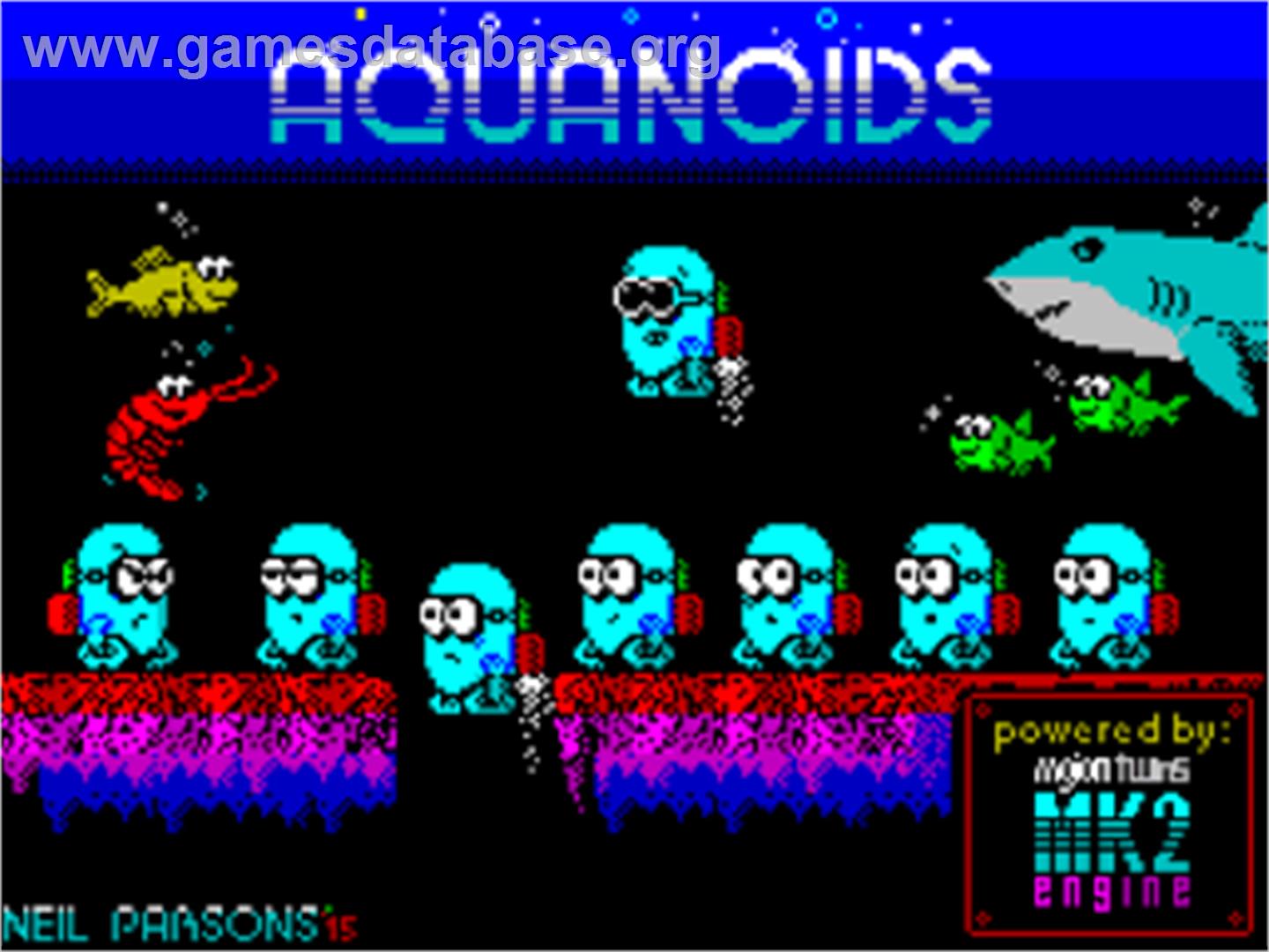 Aquanoids - Sinclair ZX Spectrum - Artwork - Title Screen