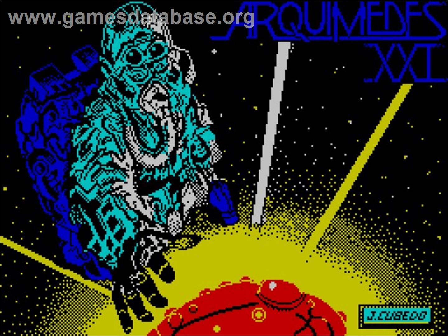 Arquimedes Xxi - Sinclair ZX Spectrum - Artwork - Title Screen
