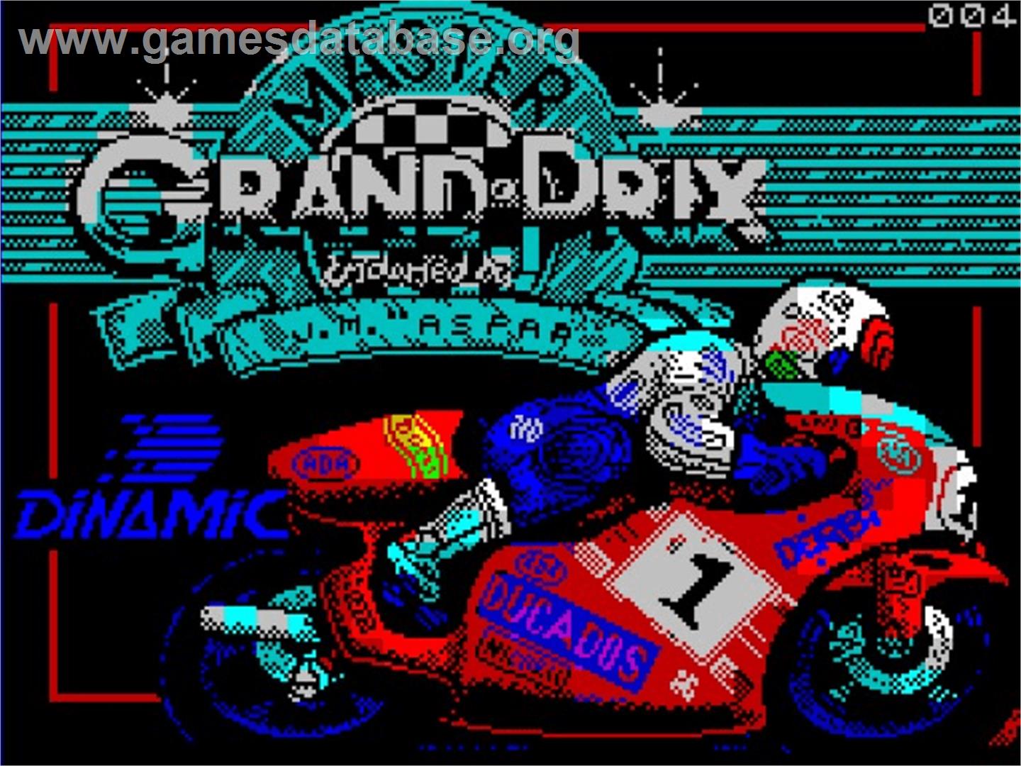 Aspar GP Master - Sinclair ZX Spectrum - Artwork - Title Screen