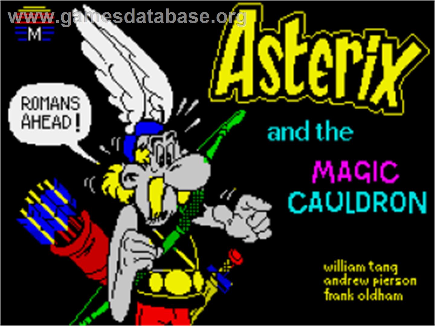 Asterix And The Magic Cauldron - Sinclair ZX Spectrum - Artwork - Title Screen