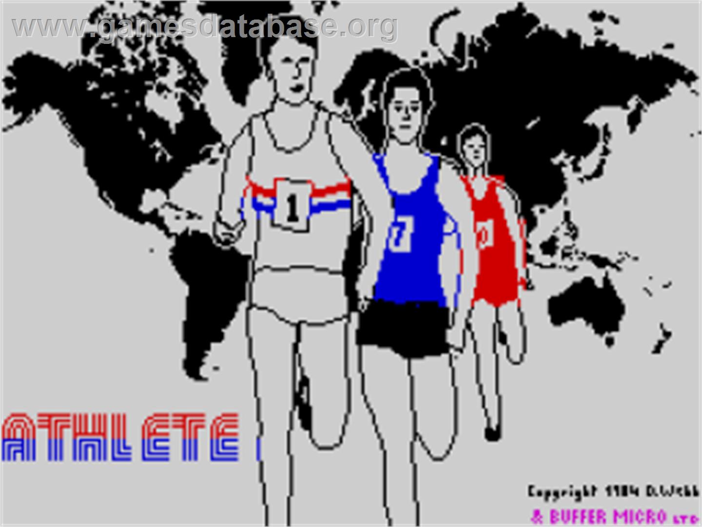 Athlete - Sinclair ZX Spectrum - Artwork - Title Screen