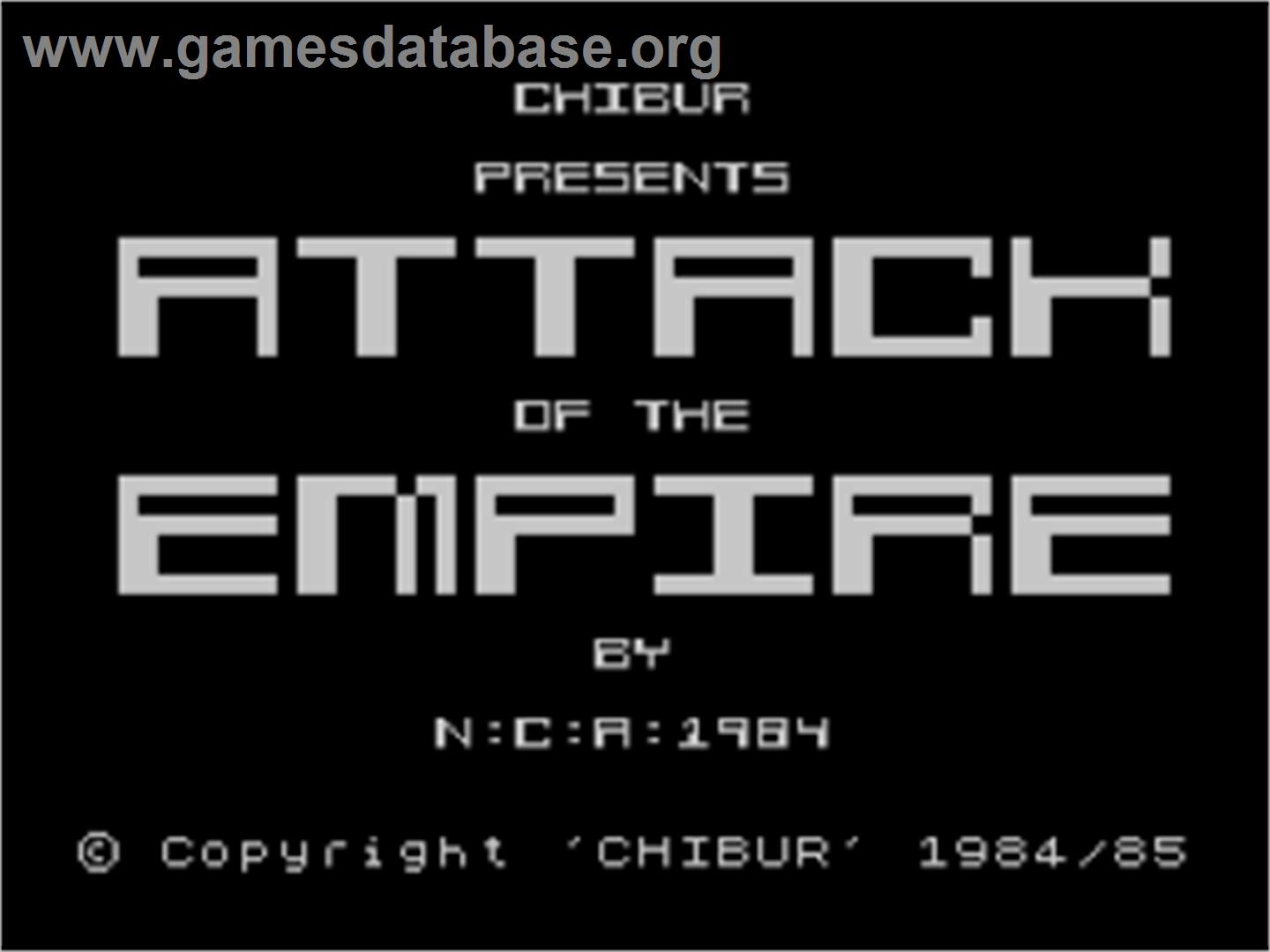 Attack Of The Empire - Sinclair ZX Spectrum - Artwork - Title Screen