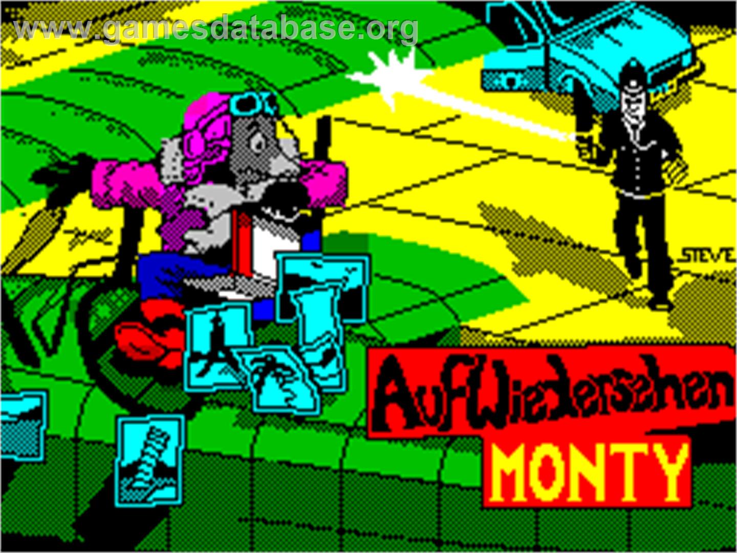 Auf Wiedersehen Monty - Sinclair ZX Spectrum - Artwork - Title Screen