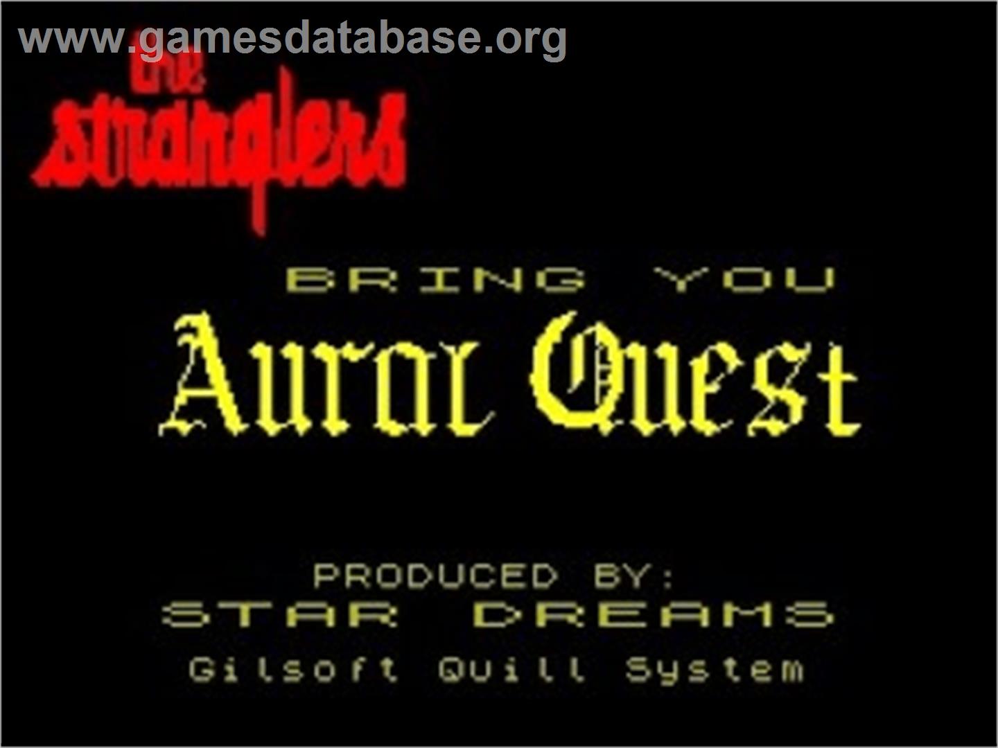 Aural Quest - Sinclair ZX Spectrum - Artwork - Title Screen