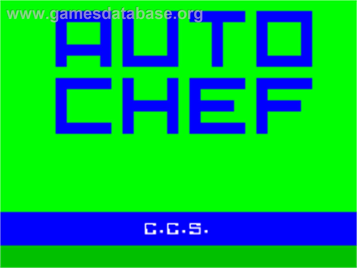 Auto Chef - Sinclair ZX Spectrum - Artwork - Title Screen
